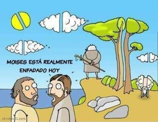 Moises enfadado