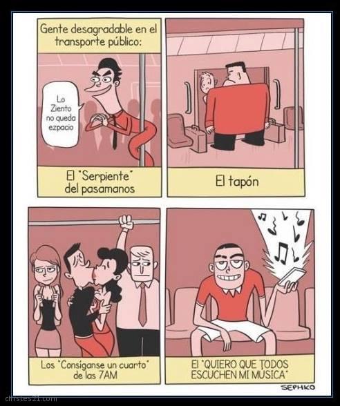 Tipos de personas del transporte público