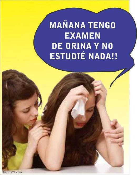 Mañana tengo examen
