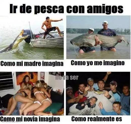 Ir de pesca  con mis amigos