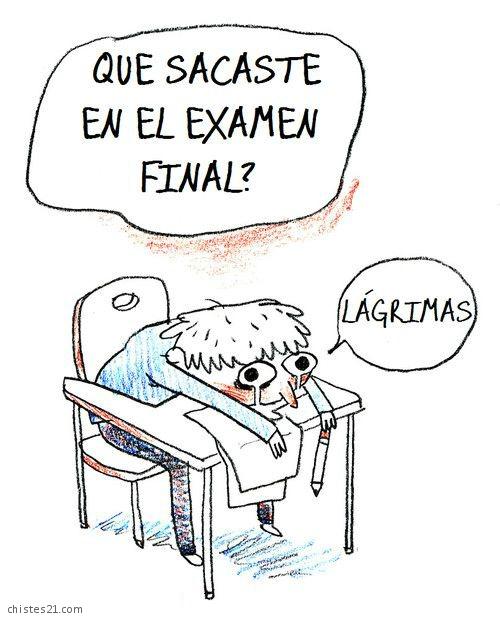 Resultado de imagen de chiste examen