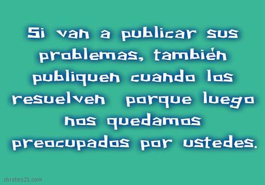 Publicar los problemas en Facebook