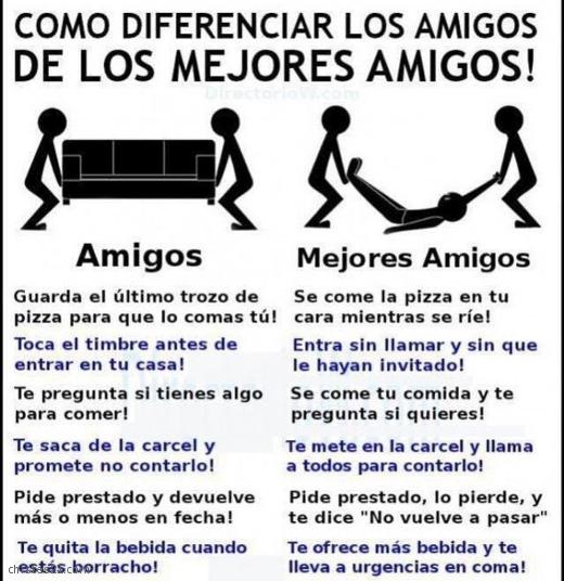 Como diferenciar los amigos