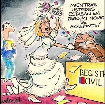 Paro en el Registro Civil