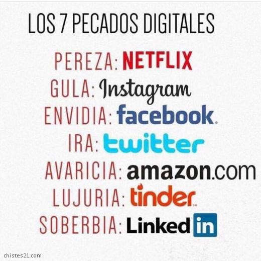 Los 7 pecados digitales