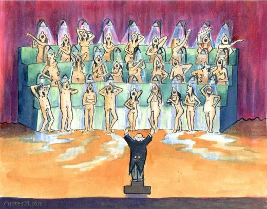 Coro de cantores de ducha