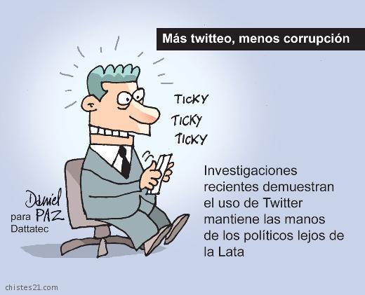 Mas twitteo, menos corrupción